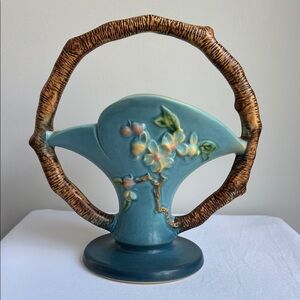 Blue Apple Blossom Vase